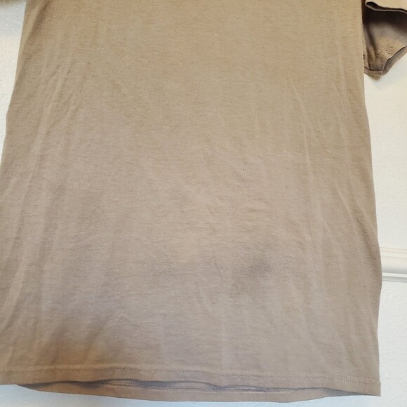 US Marine Corps T-Shirt Semper Fidelis Cream Front And Back Print Seal Size S - Picture 7 of 12